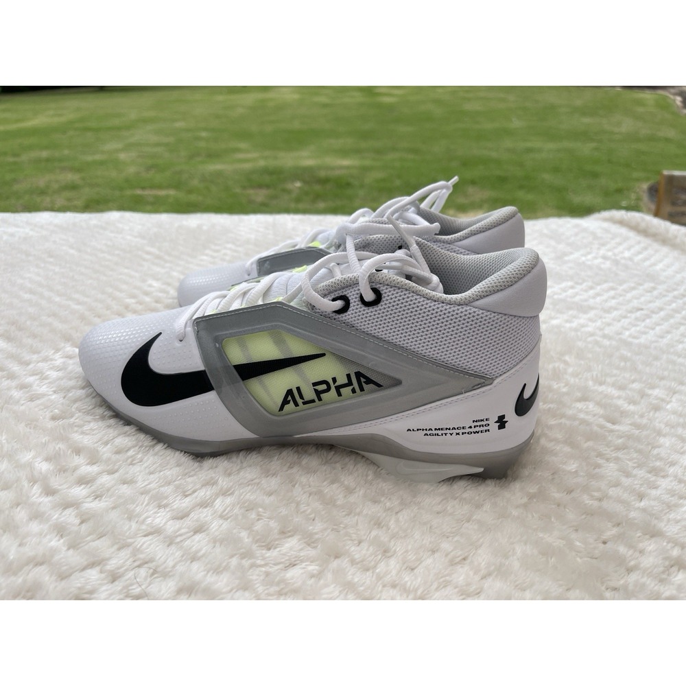 Nike Alpha Menace 4 Pro Men's 11.5 Football Cleats White/Photon Dust FD7037-100